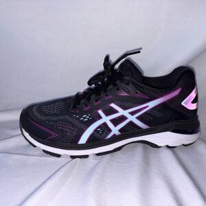 ASICS Women's Black and Purple Athletic Shoes